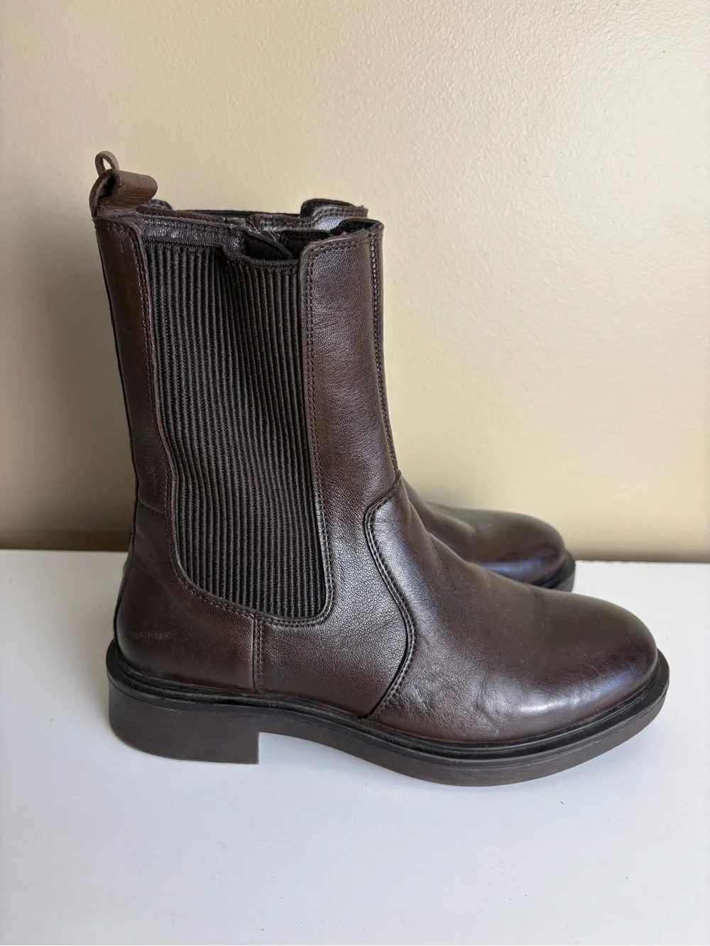 Alberto Torresi Brown Leather Zip Moto Ankle Riding Boots Size 37